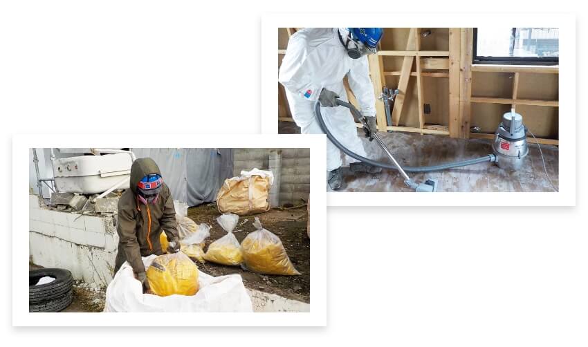 POINT1 経験豊富な専門スタッフによる安全・安心の除去工事